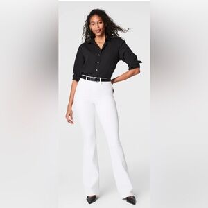 Spanx white flare jeans size Large